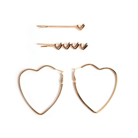🥳3/20🥳  1 Bright Heart Hoop Earring Set - New in Package - Picture 2 of 6